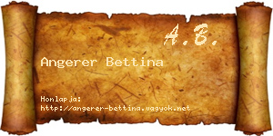 Angerer Bettina névjegykártya